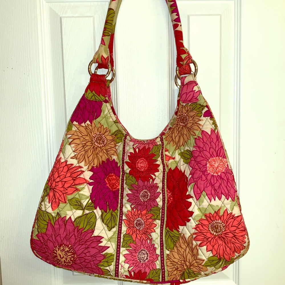 LN Vera Bradley "Hello Dahlia" Reversible Tote Bag